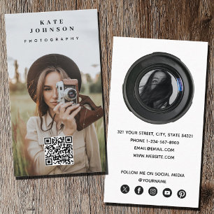 Berufliche Fotografie QR Code Social Media Icon Visitenkarte