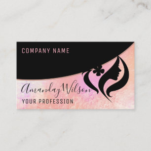 Berufliche Friseurerweiterungen Makeup-Logo Visitenkarte