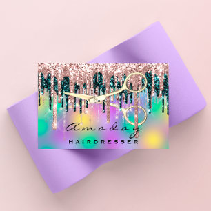 Berufliche Friseurschere Rose QR CODE Visitenkarte