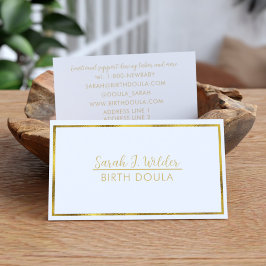 Berufliche Geburtskarte Doula Midfrau Business Car Visitenkarte