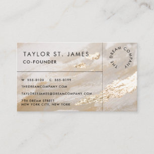 Berufliche Gold Beige Mainting Business Card Visitenkarte