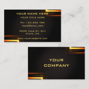 Berufliche Gold Black Business Card Schriftart wä Visitenkarte