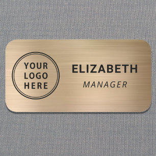 Berufliche Gold-Logos Namensschild
