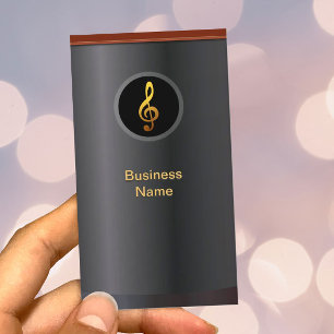 Berufliche Gold Music Symbol Business Card Visitenkarte