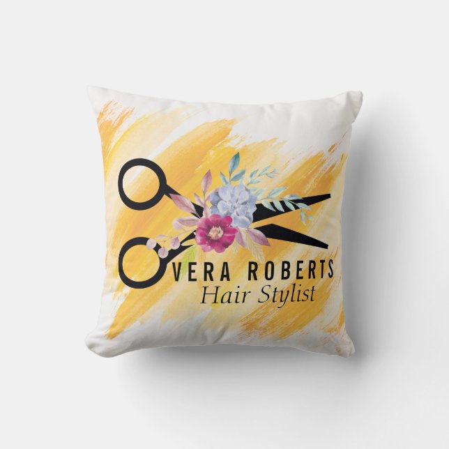 Berufliche Goldschere & Beauty Salon Kissen (Vorderseite)