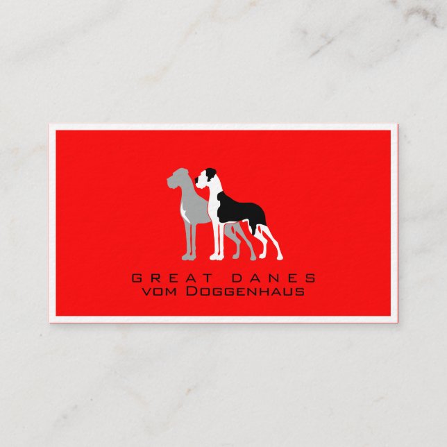 Berufliche Great Dane Boston Mantle Businesscard Visitenkarte (Vorderseite)
