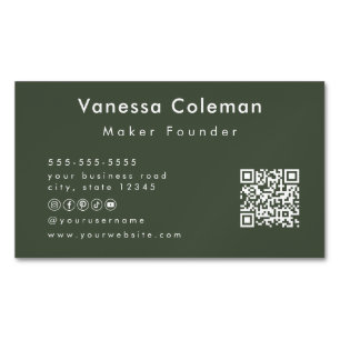 Berufliche Green Business Card für Minimalistische Magnetische Visitenkarte