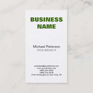 Berufliche Green Contemporary Business Card Visitenkarte