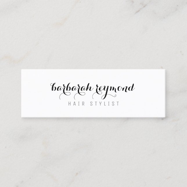 berufliche Haarstyling Mini Visitenkarte (Vorderseite)