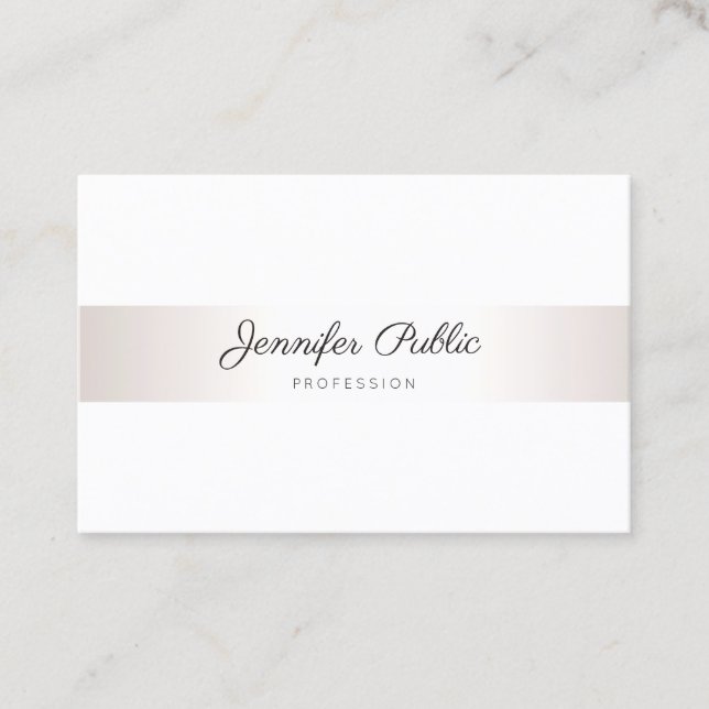 Berufliche handgeschriebene Elegante Moderne Minim Visitenkarte (Vorderseite)