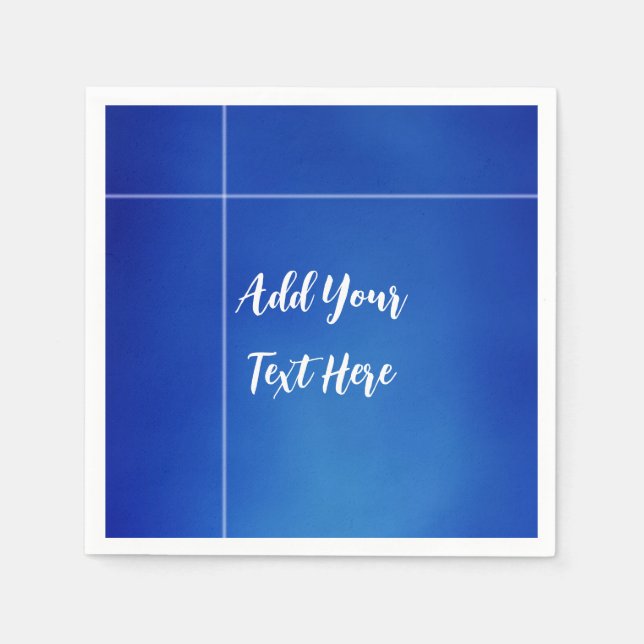 Berufliche Handschrift und modernes Blau Serviette (Vorderseite)
