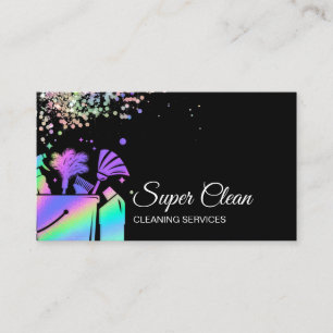 Berufliche Hausreinigung Haushaltshilfe Holograph Visitenkarte
