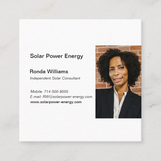 Berufliche HeadShot-Visitenkarte Telefonnummerkarte (Vorderseite)