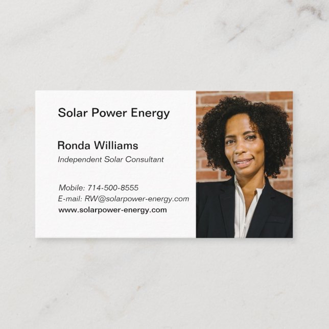 Berufliche HeadShot-Visitenkarte Visitenkarte (Vorderseite)