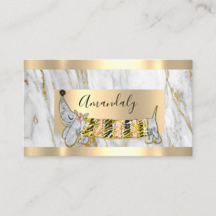 Berufliche Hunde-Sitter-Begleiter-Pflegebaset Gold Visitenkarte