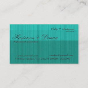 Berufliche HunterTurquoise blaue einfache Visitenkarte