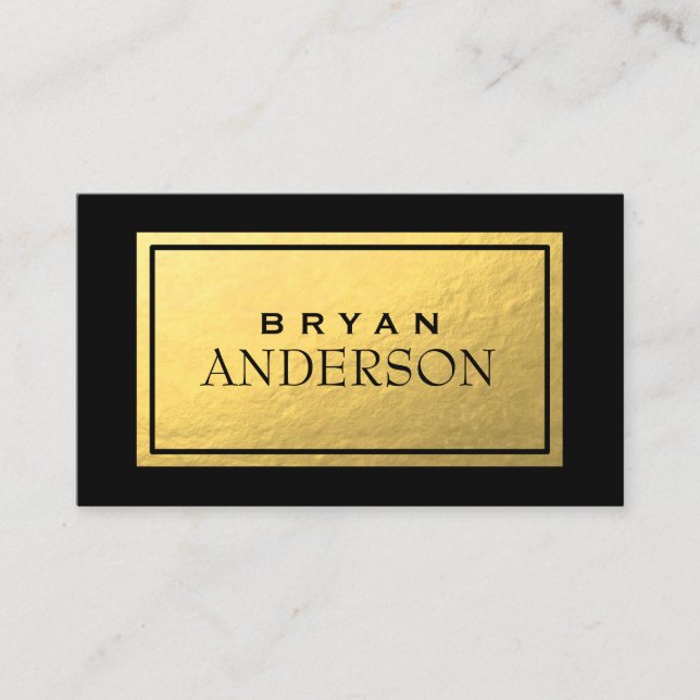 Berufliche - Imitate Gold Foil Business Card Visitenkarte (Vorderseite)