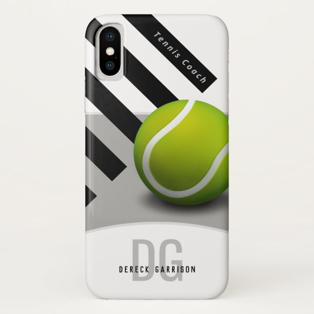 Berufliche Initialen des Tennis-Zug-| Case-Mate iPhone Hülle (Rückseite)