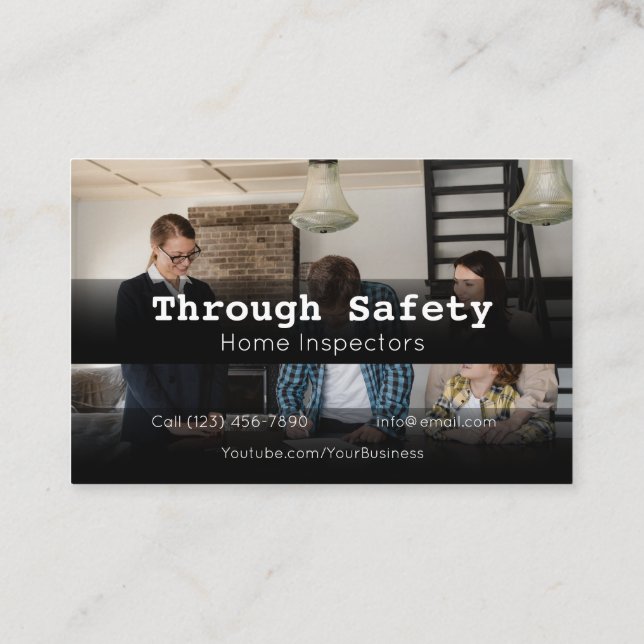 Berufliche Inspektoren der Zuhause Visitenkarte (Rückseite)