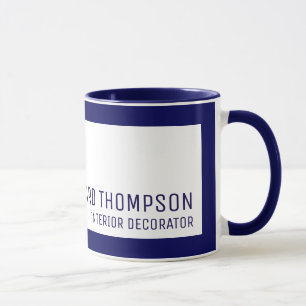 berufliche Kaffee-Tasse mit blauem Rand Tasse