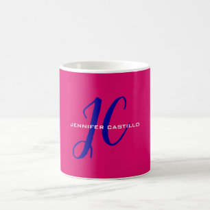Berufliche Kalligraphie-Script-Monogram-Girly Kaffeetasse