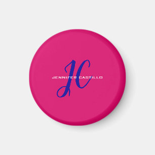 Berufliche Kalligraphie-Script-Monogram-Girly Magnet