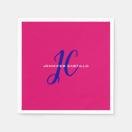 Berufliche Kalligraphie-Script-Monogram-Girly Serviette