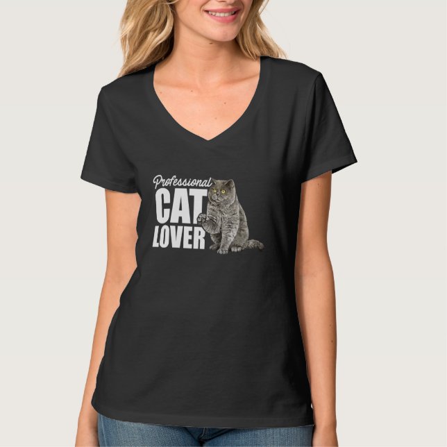 Berufliche Katze Katze Eigentümer Katzen Ausbilder T-Shirt (Vorderseite)