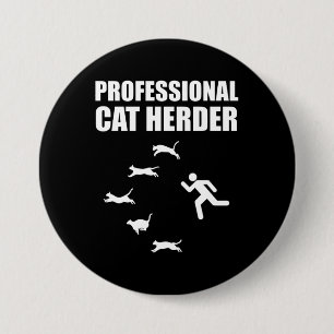 Berufliche Katzen Herder Funny Herde Katzen Button