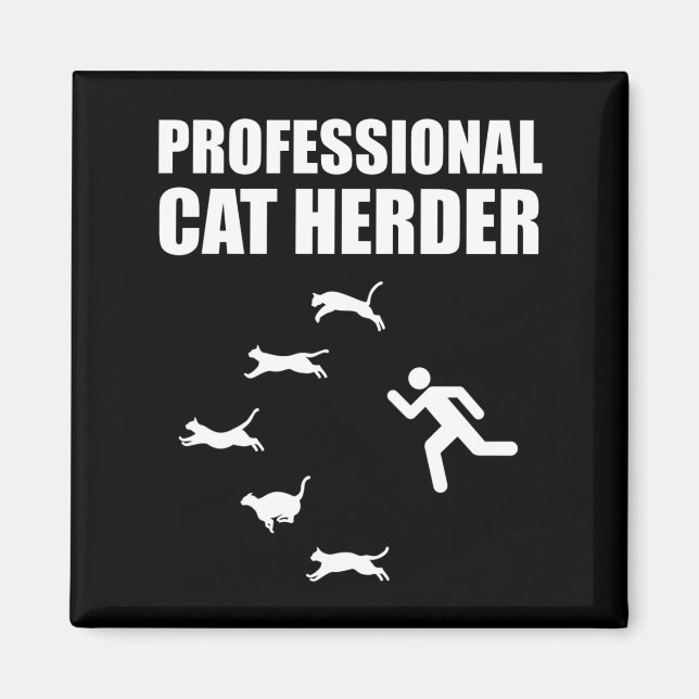 Berufliche Katzen Herder Funny Herde Katzen Magnet (Vorne)