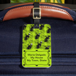 Berufliche Katzen stellen Gepäckmarke aus Gepäckanhänger