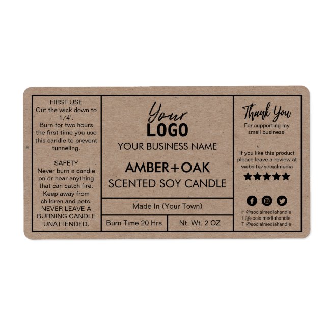 Berufliche Kraft-Soy-Kerzen (Vorne)