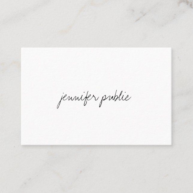 Berufliche kreative moderne Handskript-Schablone Visitenkarte (Vorderseite)