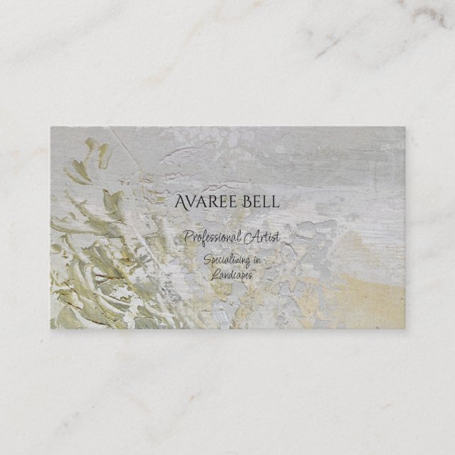 Berufliche Künstlerin (Landschaft) Textur Visitenkarte (Vorderseite)