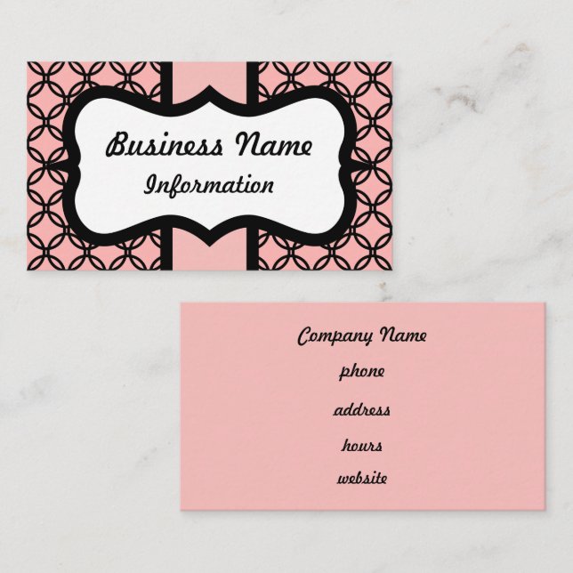 Berufliche Lace Business Card Visitenkarte (Vorne/Hinten)