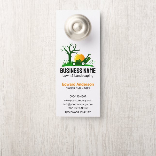 Berufliche Landschaften für grüne Rasenmäher Türanhänger (Auf Knauf)