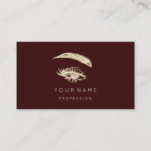 Berufliche Lashes Brows Makeup Logo Visitenkarte