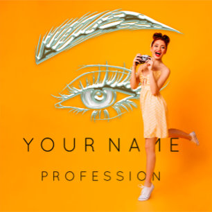 Berufliche Lashes Brows Makeup Logo Visitenkarte