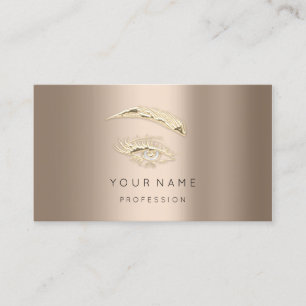 Berufliche Lashes Makeup Logo Rose Blush Visitenkarte