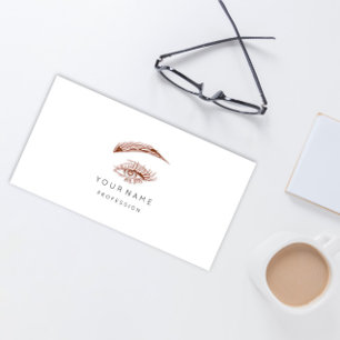 Berufliche Lashes Makeup-Logo-Rose Visitenkarte