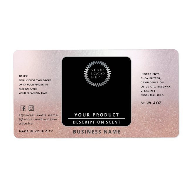 Berufliche Logo-Umhüllung um Rose Gold (Vorne)