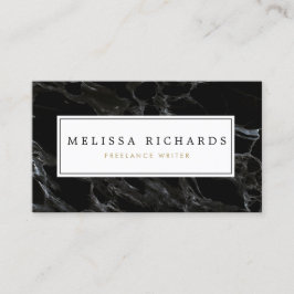 Berufliche Luxe Black Marble Business Card Visitenkarte
