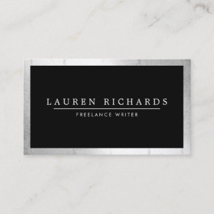 Berufliche Luxe Imitats Silver und Black Visitenkarte