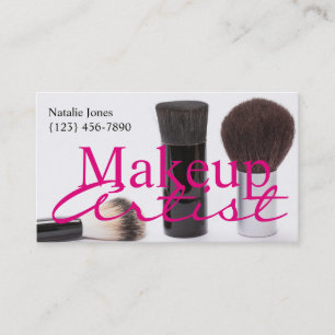 Berufliche Make-up Artist Brushes Visitenkarte