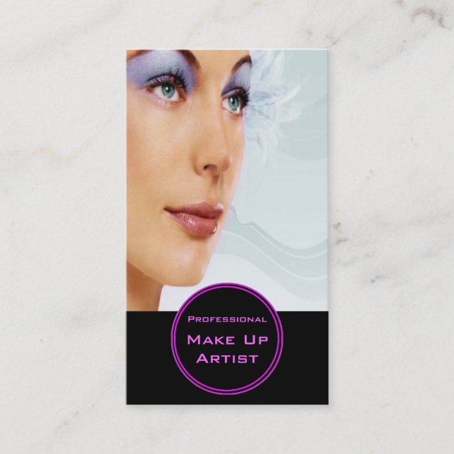 Berufliche Make up Artist Business Card Visitenkarte (Vorderseite)