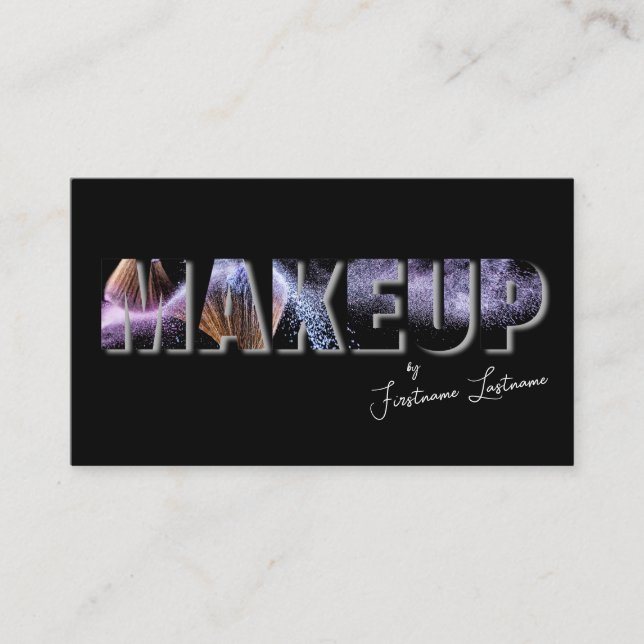Berufliche Make-up-Künstler und Styling-Experten Visitenkarte (Vorderseite)