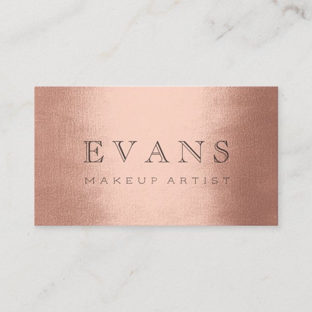 Berufliche Makeup Künstlerische Rose Rosa Verabred Terminkarte (Vorderseite)