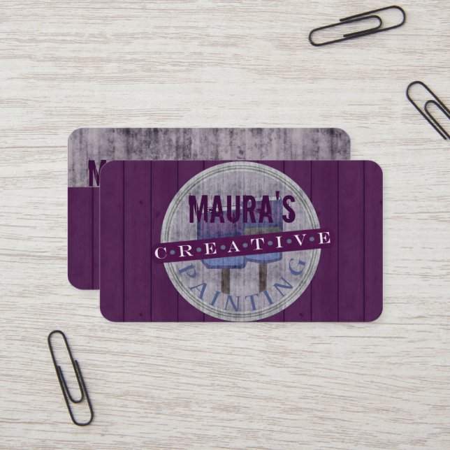 Berufliche Malergeschäftskarte Visitenkarte (Vorderseite/Rückseite Beispiel)