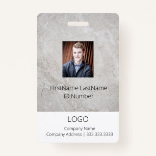 Berufliche Marble Look Mitarbeiter-ID Ausweis