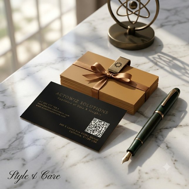 Berufliche Minimalistisch bearbeitbare Information Visitenkarte (Professional Minimalist Editable Info Business Card)